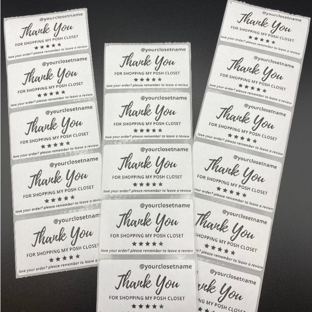 500 Personalized Custom Lot Bundle Thermal Labels PoshMark Closet Name O…